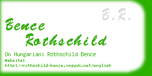 bence rothschild business card